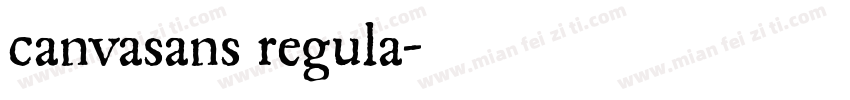 canvasans regula字体转换